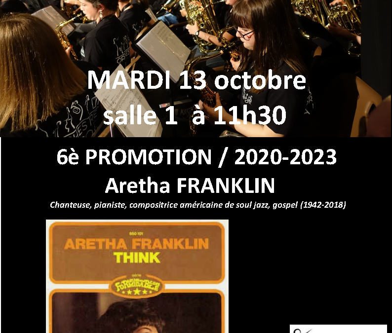 Remise des instruments de la promotion Aretha Franklin 2020